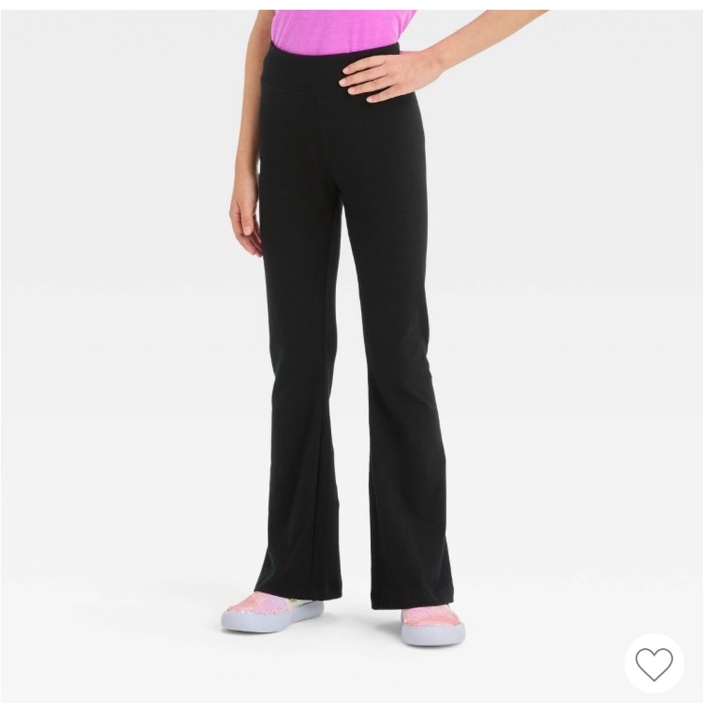Girls Cat & Jack Flare black leggings size small NWT